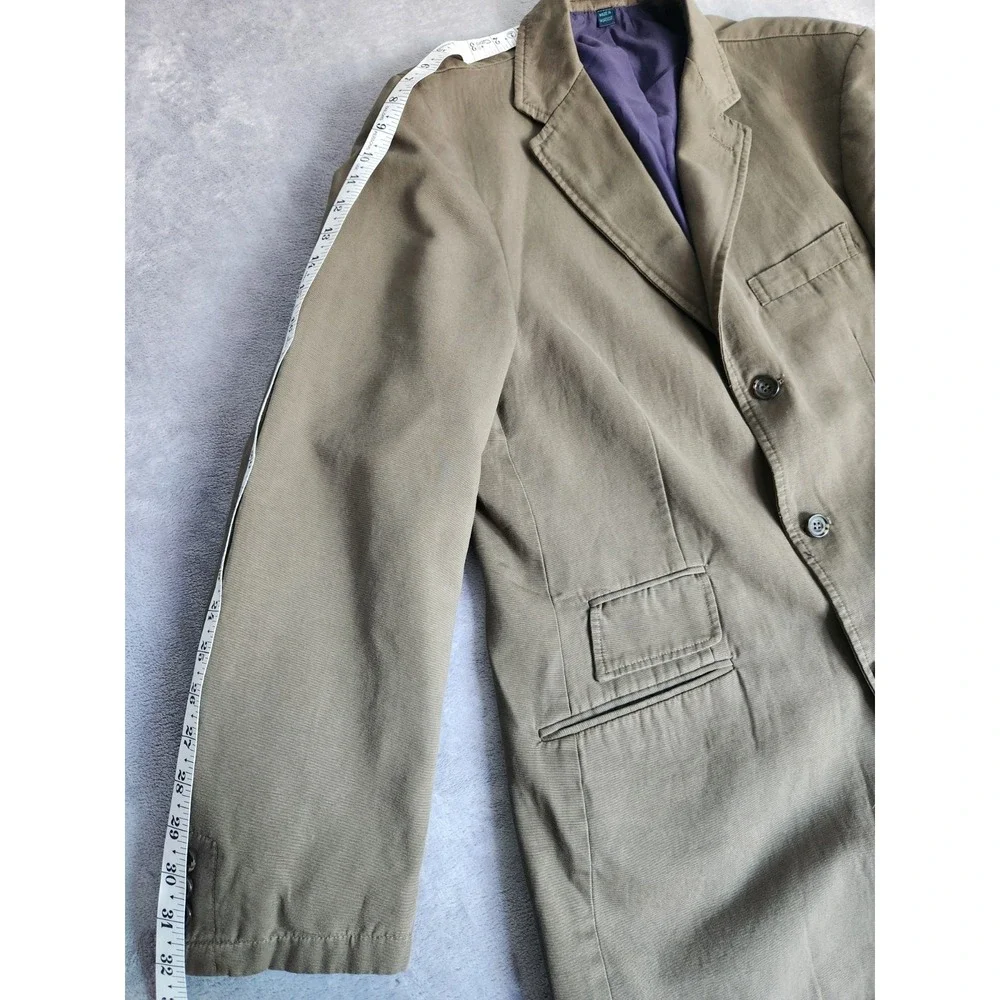 Boden Mens 100% Cotton Blazer Button Size 42R Jacket Smart Casual Brown Canvas